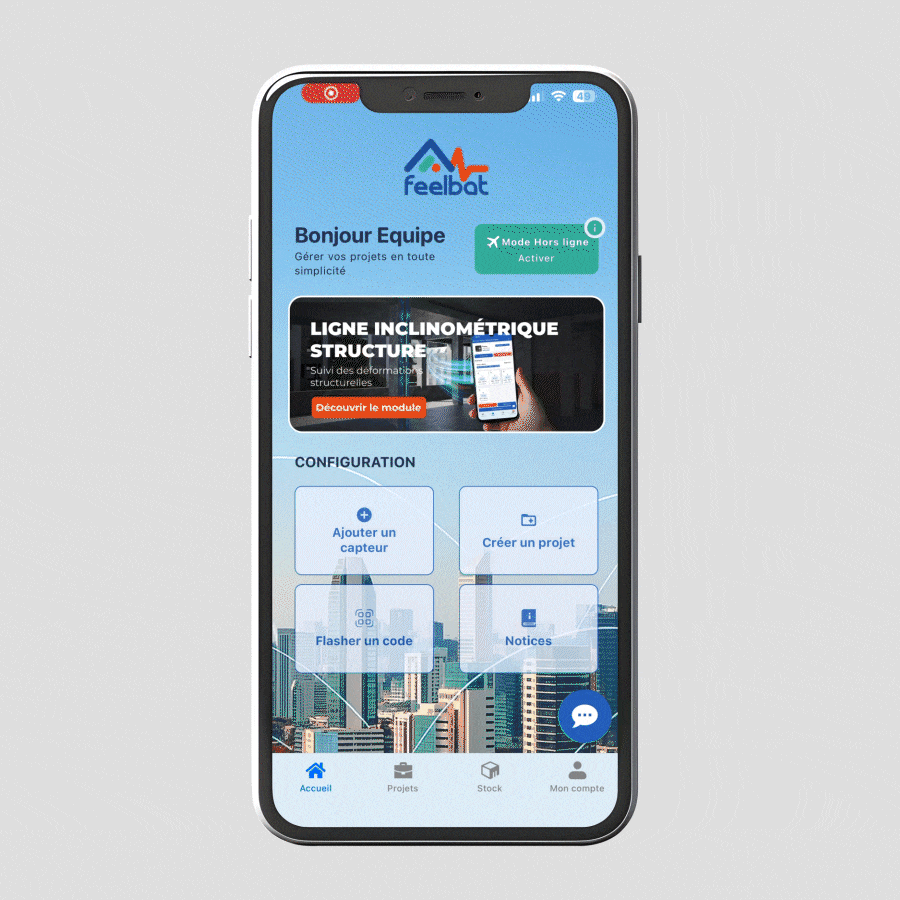 Application mobile suivi fissure